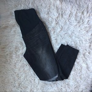 Isabel Maternity distressed skinny black jeans